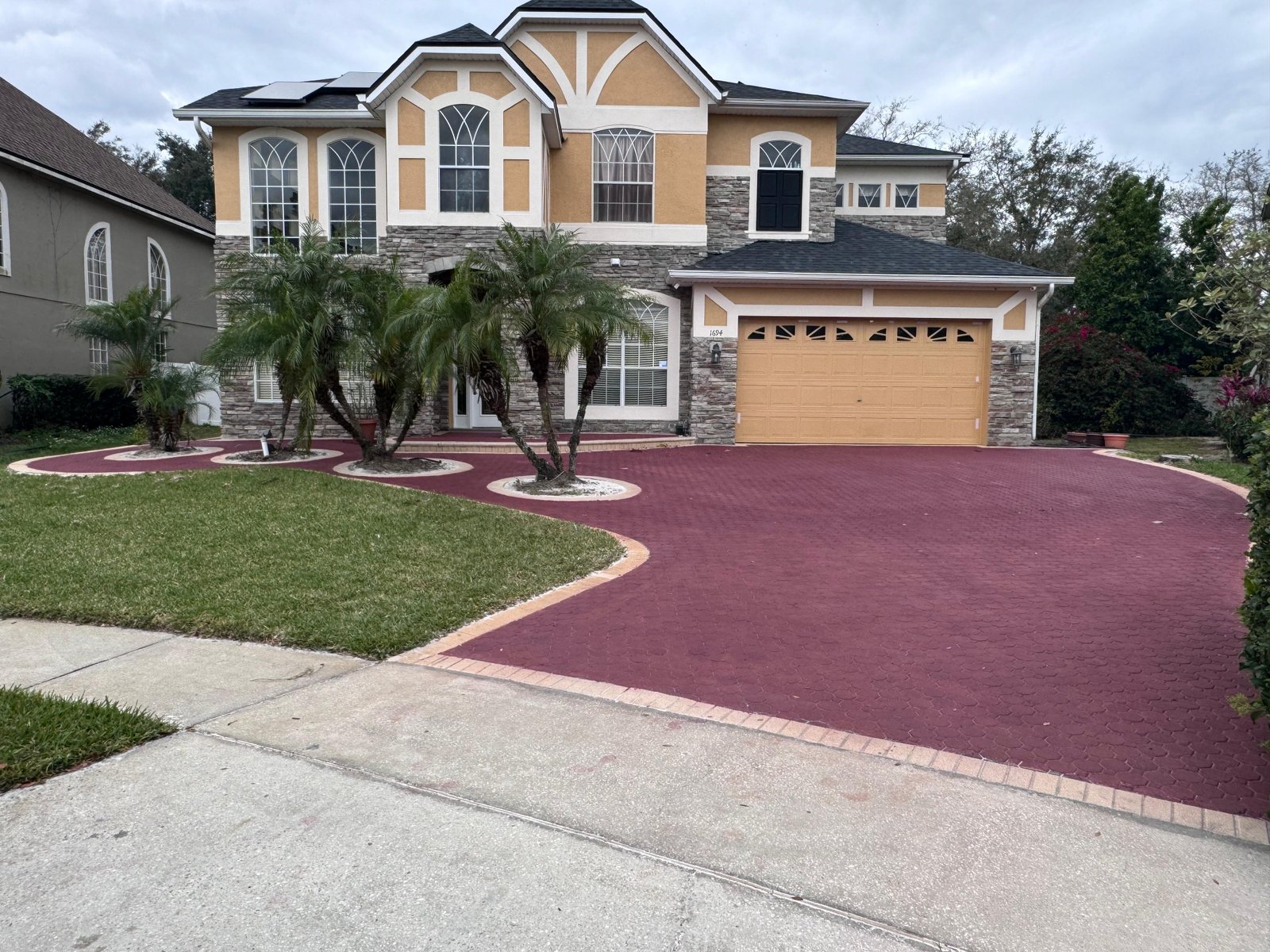 Beautiful house with paved driveway